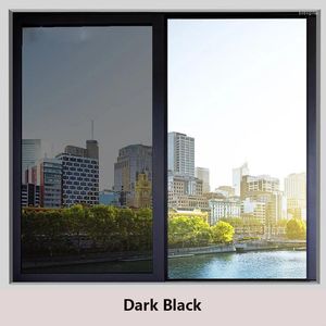 Stickers de fenêtre Film de verre d'intimité dans un sens à la chaleur réfléchissante Contrôle UV Soleil Blocage d'auto-adhésif Tint pour le bureau à domicile