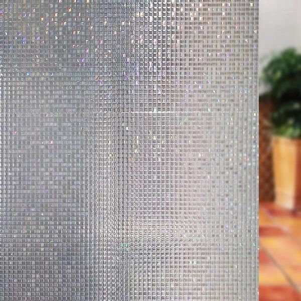 Pegatinas de ventana Etiqueta de privacidad Mosaico 3D PVC Estático Aferrarse Teñido Esmerilado Autoadhesivo Película de vidrio Láminas Protección solar