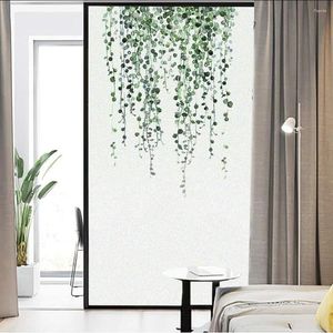 Raamstickers privacy vensters film decoratieve orchidee bloem gebrandschilderd glas geen lijm statisch huishoudelijk frosted frosted