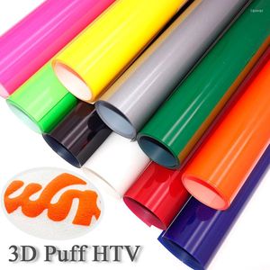 Autocollants de fenêtre Puff Heat Transfer Moussant HTV Press Film Puffy Iron On Pour DIY T-Shirt Vêtements Sac Oreiller Textile FabricWindow