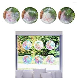 Stickers de fenêtre PVC 6PCS Fleur de lune innovante Fleur de lune Film non adhésif Autocollant durable délicat pour salle de bain