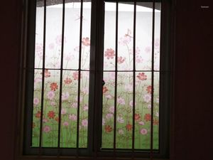 Autocollants de fenêtre PVC Intimité Givré Opaque Teinté Maison Décoratif Chambre Salle De Bains Verre Film Traitements W 90cm X L 300cm Fleur