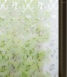 Autocollants de fenêtre Rabbitgoo Film auto-adhésif pour salle de bain opaque décorative en verre tachant autocollant teinté de fleurs