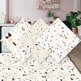 Autocollants de fenêtre Autocollant mural auto-adhésif Plancher épais Vintage Terrazzo Carrelage Salle de bain Sol Papier peint imperméable Chambre Décor à la maison