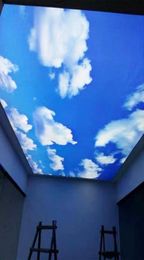 Stickers de fenêtre Film Selfadhesive Opaque Sky Cloud Toiler Verre Verre Intimité Couche Balcon Decorative Vinile9730162