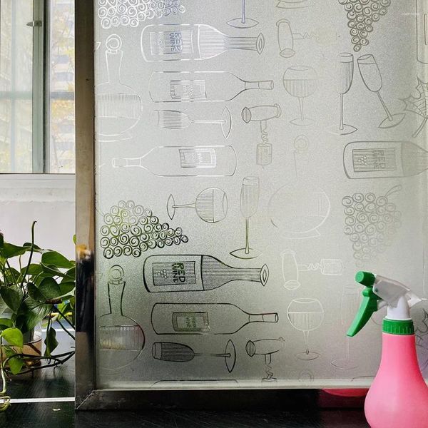 Pegatinas de ventana, película decorativa teñida, pegatina de vidrio autoadhesiva estática, Control de calor, calcomanías para puerta del hogar