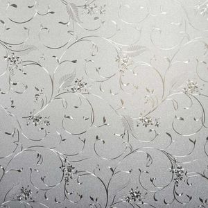 Raamstickers Statisch huishouding niet-klevende film Frosted glas badkamerdeur Decor Flower Vines Privacy Covering