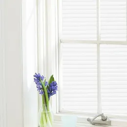Raamstickers gestreepte glas decoratieve matte privacyfilm PVC niet-adhesieve UV-blokkerende warmtecontrole voor kantoorhuis
