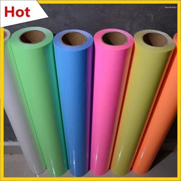 Pegatizas de ventana Sunice Diy Tapa Multicolor Glow en la transferencia de calor de hierro oscuro para tela HTV 20''X20 ''