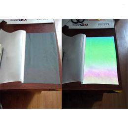 Stickers de fenêtre Sunice Reflective Heat Press Transfert Colorant Decorative Festival T-shirt Tissu 10 feuilles 21cmx29.7 cm (A4) Pack