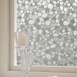 Autocollants de fenêtre SUNICE Film statique réfléchissant Home Decal Glass Cling Sticker Solid Household Rooms Privacy Stained Foil Decorations