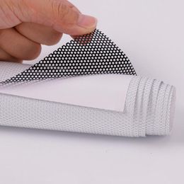 Autocollants de fenêtre Sunice White Dotted One Way Film Perforé Mesh Auto-adhésif Confidentialité pour le bureau à domicile 137cm 500cm