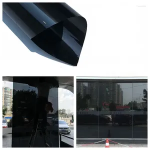 Autocollants de fenêtre teinté de salle de bain noire film de verre autocollant isolant thermique Protection solaire réfléchie