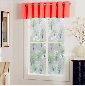 Autocollants de fenêtre Top Quality UV Static Cling Green Small Tree Tree Intimité Decorative Decor Film PVC Grossé pour chambre de salle de bain 35-90cm