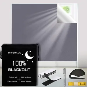 Stickers de fenêtre voyage à l'aveugle Portable Blackout Curtain Ensemble pour amovible Not Drill Shades UV Block Light Control Room