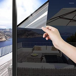 Autocollants de fenêtre Décoration de confidentialité unidirectionnelle UV Résistant Solar Film Reflector Home and Office Autocollant électrostatique