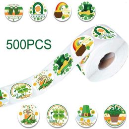 Autocollants de fenêtre Vinilo adhésivo para moesbles wall St. Patrick's Sticker Day Decoration Ruban (500 pcs par rouleau)