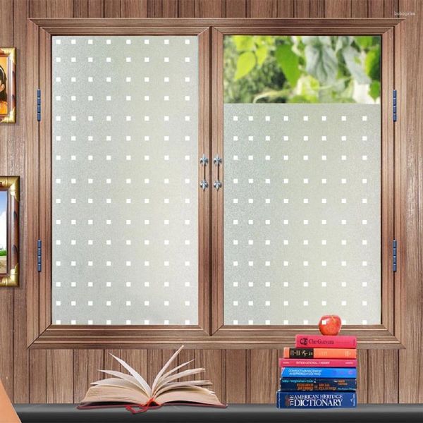 Pegatinas de la ventana Ancho 30/60 cm Película mate blanca Privacidad estática No-Glue Baño de vidrio esmaltón de vidrio esmaltada Control de calor anti-uv Diy para el hogar