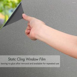 Stickers de fenêtre wxshsh film de confidentialité mat noir statique cling solaire bloquant la chaleur isolation verre décor de la maison