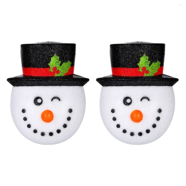 Autocollants de fenêtre Yardwe 2pcs Snowman Hover Couvercle Sronce Shade pour le festival de porche de vacances Noël