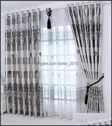 Window Behandelingen Textiel 1 pc gordijnen ramen gordijnen Europees modern elegant nobele drukkteken gordijn voor woonkamer bedroo6873086