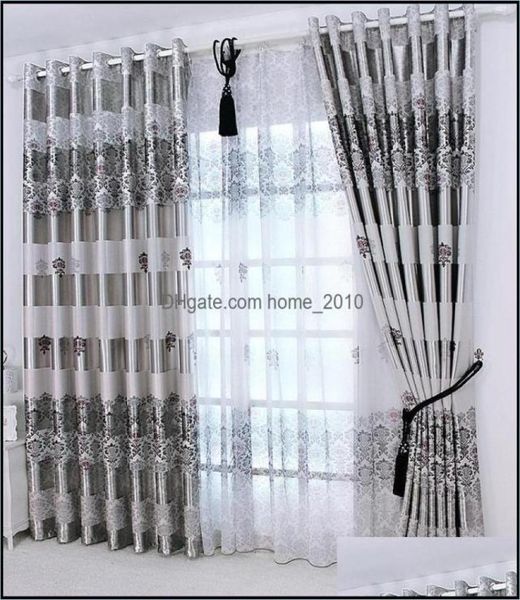 Traitements de fenêtre Textiles 1pc rideaux Windows Drapes européen moderne élégant noble NOBLE CURTAIRE D'OBEILLE POUR LE SOII CEDROO6241561