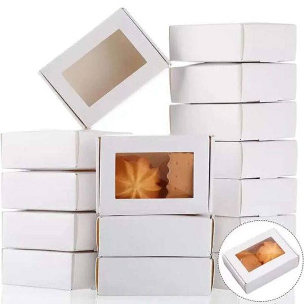 Ventana con caja de papel al por mayor de Kraft cajas presentes para el empaque de jabón favorita la exhibición de joyas de dulces es