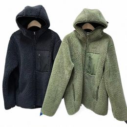 winddicht Imitati Sherpa winterjack met Lg-mouwen met capuchon voor heren en dames y7ga#