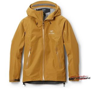 Veste à vent en plein air manteaux de sport arc bêta lt veste en yukon féminin bronzage