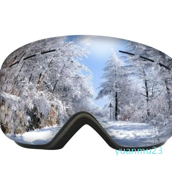 Coupe-vent hommes femmes lunettes de Ski lunettes Double couches Anti-buée grand masque de Ski lunettes de Ski neige Snowboard lunettes lunettes d'hiver