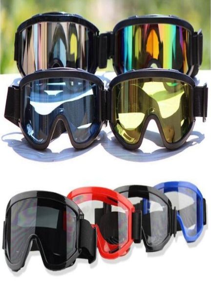 Lans PC de lunettes de ski à vent avec des verres à sable de sable TPU Frame TPU Sports Tactical Air Flow Lighly Ski Goggles Couleurs
