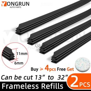 Ruitenwissers 2PCS 35cm tot 80cm Autoruitenwisser Rubber Refill Blade Soft Insert Strip DIY Kan worden gesneden Ruitenwisser Vervangende Onderdelen 26