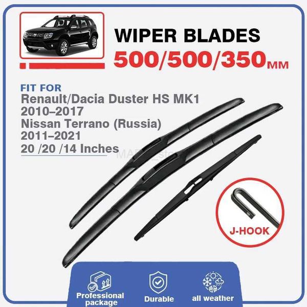 Limpiaparabrisas Juego De Escobillas De Limpiaparabrisas Delanteras Y Traseras De Coche para Dacia Renault Duster HS MK1 2010 - 2017 Nissan Terrano Parabrisas Parabrisas 20