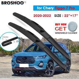 Ruitenwissers Auto Wisser Voor Chery Tiggo 7 Pro 22 "+ 17" 2020-2022 Auto Voorruit ruitenwissers Blades Window Wash Fit U Haak Armen Q231107