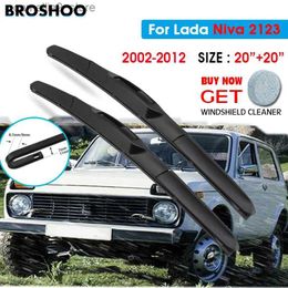 Limpiaparabrisas Escobilla De Limpiaparabrisas Para Lada Niva 2123 20"+20" 2002-2012 Limpiaparabrisas Automático Escobillas Lavado De Ventana Ajuste Brazos Con Gancho En U Q231107