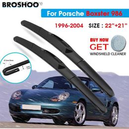 Ruitenwissers Auto Wisser Voor Porsche Boxster 986 22 "+ 21" 1996-2004 Voorruit Ruitenwissers Blades venster Wassen Fit U Haak Armen Q231107