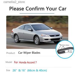 Windshield Wipers For Honda Accord 7 2003 2004 2005 2006 2007 2008 Cleaning Windshield Windscreen Brushes Accessories Wash Car Front Wiper Blades Q231107