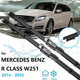 Essuie-glaces pour Mercedes Benz Classe R W251 2006 ~ 2013 Balais d'essuie-glace avant automatiques Pare-brise en caoutchouc Fenêtre Accessoires de voiture Nettoyage Q231107