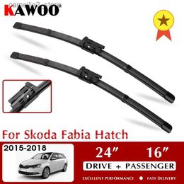 Essuie-glaces KAWOO balais d'essuie-glace de voiture pour Skoda Fabia Hatch 2015-2018 pare-brise pare-brise lavage de fenêtre 24 "+ 16" LHD RHD Q231107