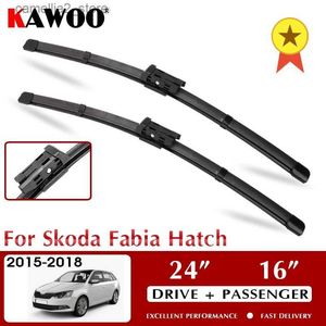 Limpiaparabrisas Limpiaparabrisas KAWOO Limpiaparabrisas De Coche Para Skoda Fabia Hatch 2015-2018 Parabrisas Lavado De Ventanas 24