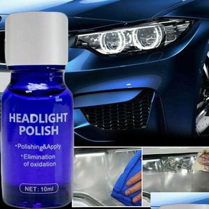 Ruitenwissers Rush Sale9H 10Ml 30Ml Auto Hardheid Koplamp Lens Restorer Reparatie Vloeibare Polish Cleaner Set Milieuvriendelijke Vriend Dh3L5