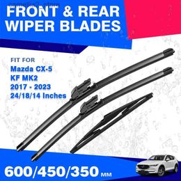 Limpiaparabrisas Juego De Escobillas De Limpiaparabrisas Para Mazda CX-5 MK2 CX5 CX 5 KF 2017 - 2022 Limpiaparabrisas De Ventana Trasera Delantera 2018 2019 2020 2021 Q231107