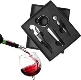 Juego de vertador de aviones de vinos 4 piezas de botella de presión abreer vierte stoutstoppers stopper 240407