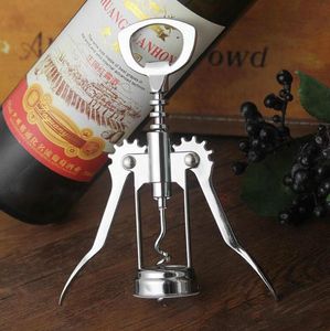 Ouvre-bouteilles de bière de vin en acier inoxydable métal forte pression aile tire-bouchon ouvre-raisin cuisine salle à manger accessoire RRE14893