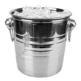 Wine Beer Cooler Bucket 5L Acero inoxidable para KTV Bar Kitchen Party Barware Champagne Ice Cube Maker 240122