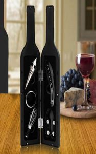 Wijnfles kurkentrekker accessoire set wijngereedschap set nieuwheid flesvormige houder perfecte gastvrouw cadeau fles opener1744683