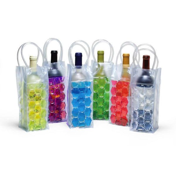 Bolsa para congelador de botellas de vino, enfriador de vino, bolsa de hielo, soporte para Gel refrigerante para cerveza, herramientas para hielo y licor portátiles