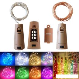 Wine Bottle Lights Cork Batterij Powered Starry Diy Christmas String Lights For Party Halloween Wedding Decoracion