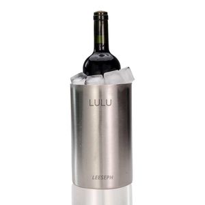 Refroidisseur de vin - Seau à glace à double paroi en acier inoxydable - Utilisation polyvalente comme support d'ustensiles de cuisine et vase à fleurs HKD230828