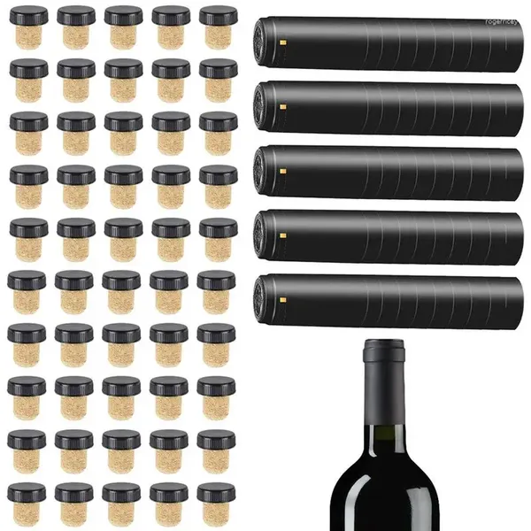 Bouchons de vin, 100 pièces, Kit de scellage de croisière, bouchons thermorétractables pour bateau